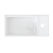 Sabina 405mm Gloss White Left Bowl Wall Hung Basin
